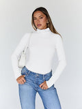 Trendy Queen Women's Turtleneck Long Sleeve Shirts Spring Fashion Basic Thermal Underwear Tops Winter Clothes 2026